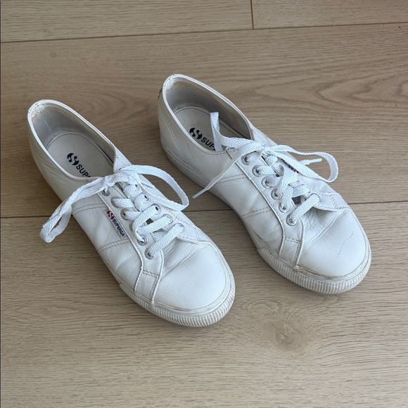 Superga Shoes - Superga Women's Classic White Lace-Up Sneakers